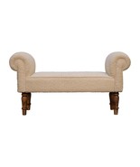 Artisan Furniture Boucle Cream Bench - £287.75 GBP