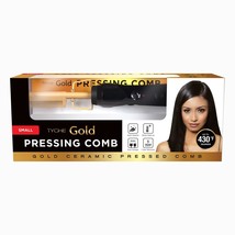 Tyche Gold Ceramic Pressing Comb Up To 450* Regular - #HZPC02 - $29.49