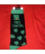 Mens Black St. Patricks Day Crew Socks size 9-13/Pinch Charming - €13,49 EUR