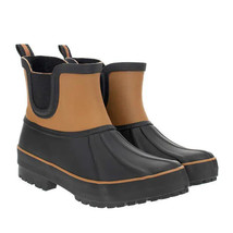 Chooka Ladies Size 8 Chelsea Rain Duck Boot, Brown - Black - $26.99
