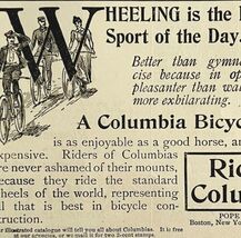 Columbia Bicycles 1894 Advertisement Victorian Pope Bikes Wheeling ADBN1u - $371.27 MXN