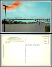 LOUISIANA Postcard - Bossier City, Red River Bridge, Flame From Oil Well... - £3.08 GBP