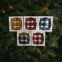 Vintage Pyramid Jumbo Glass Decorative Christmas Ornaments 45 Multi Color  - £15.97 GBP
