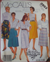 Vintage McCall&#39;s #2953 Misses Skirt Pattern-Size Small Petite Uncut - £7.86 GBP
