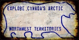 Northwest Territories Background Rusty Novelty Metal License Plate - $12.95