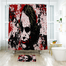 Joker Harley Quinn 04 Shower Curtain Bath Mat Bathroom Waterproof Decorative - $22.99+