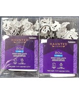 Haunted Living 2x 20 Ct 7.3’ LED Indoor Halloween White Ghost String Lig... - $18.99