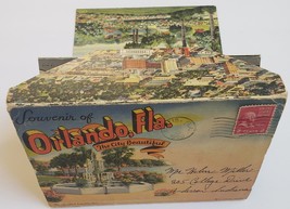 Souvenir of Orlando, Florida  2cent postage Vintage Fold Out Postcard - £3.98 GBP