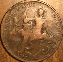 1912 France 5 Centimes Coin - £1.98 GBP