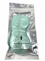 Simplosophy Embroidered Satin Eye Mask - Green - €5,42 EUR
