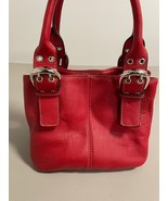 Tignanello Pebbled Leather Small Shell Handbag, Red - $35.00