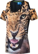 New Amazing Adidas Womens Jaguar Graphic Tee Trefoil Sexy Animal Tshirt F78074  - £31.89 GBP