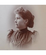 Cabinet Card Woman in Black Ruffles and Lace Portrait Flaten Studio Moor... - $349.00 MXN