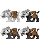 4Pcs The Lord of The Rings Mount Wolves with Amour Minifigures Building Toy - $25.36 CAD