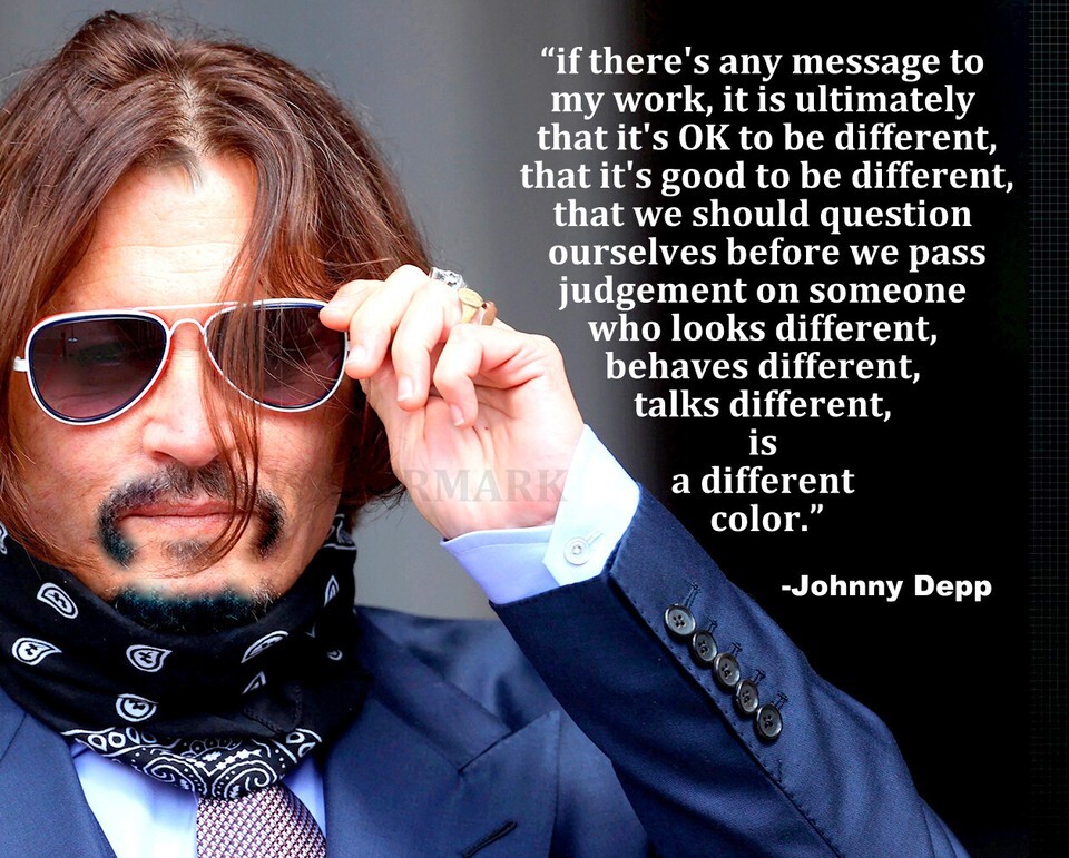 JOHNNY DEPP MOTIVATION IF THERES ANY MESSAGE TO MY WORK QUOTE PHOTO ALL ... - $8.70+
