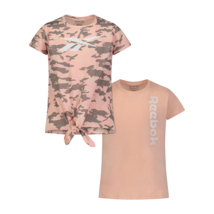 Reebok Big Girls 2-pc. Crew Neck Short Sleeve Graphic T-Shirt SZ 12 Quartz Pink - £20.58 GBP