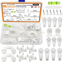 66PCS Concrete Wall Hooks Kit Invisible Nail Wall Screw Hangers Picture ... - $14.37