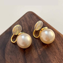 Elegant Clipon Faux Pearl Earrings Versatile Classic Accessories - $20.31