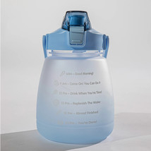 1.3L Extra Large Water Bottle Time Marker Motivational Sport Bottle With Straw - £11.79 GBP