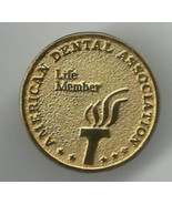AMERICAN DENTAL ASSOCIATION Life Member ada dentist Lapel Pin Gold Color... - £102.58 GBP