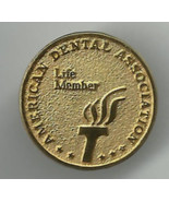 AMERICAN DENTAL ASSOCIATION Life Member ada dentist Lapel Pin Gold Color... - £73.14 GBP