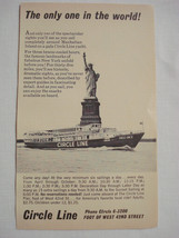 1964 Ad Circle Line Cruises New  York City Statue of Liberty - £6.36 GBP