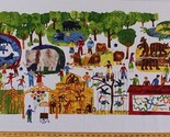 24&quot; X 44&quot; Panel Eric Carle 1,2,3 To The Zoo Scene Animals Cotton Fabric ... - £7.05 GBP