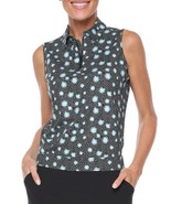 NWT BELYN KEY MOONSTRUCK FLORAL Keystone Sleeveless Golf Shirt - S M &amp; L - $44.99
