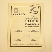 Klockit&#39;s Clock Movements &amp; Accessories 1979-80 Clock Catalog - £28.38 GBP