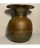 Antique BRASS SPITTOON &quot;UNION PACIFIC R.R.&quot; Double-Sided EMBOSSED RAILRO... - $71.27