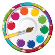 Art Party Dessert Cake Plates Birthday Party Supplies 8 Per Package New - $72.58 MXN