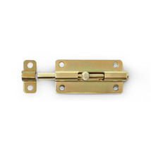 Grip Tight Tools BO5 5&quot; Thick Barrel Bolt In Satin Brass Color Zync Coated - $9.95