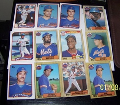 lot of {12}  mlb baseball trading cards  {topps}  new york mets - £9.57 GBP