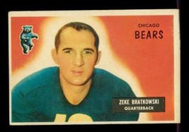 Vintage Football Card 1955 Bowman #154 Zeke Bratkowski Chicago Bears Qb - £8.57 GBP