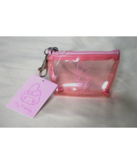 New Japan Sanrio My Melody Triangle Pink Clear Mini Pouch Purse 3.75x2.5x1.25" - $7.87