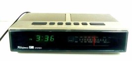 Vintage 1982 Transonic T Stereo 2 Speakers 10 Watts Digital Alarm Clock 18E 9  - £15.02 GBP
