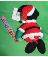 Walt Disney Store Mickey Mouse Santa Bean Bag Stuffed Animal Toy - £11.60 GBP