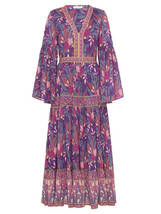 NWT SPELL &amp; the Gypsy Collective Bianca Gown in Wisteria Floral Maxi Dre... - £157.69 GBP