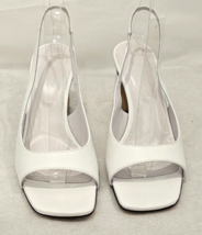 S I ROSSI White Leather Open Toe Sling Back Sandals - Size 37 - New - $325.00