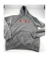 Fruit of the Loom &quot;NIKE&quot; Sweatshirt Womens Medium Gray Patches Y2k Sport... - $14.27