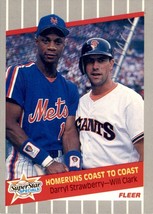 1989 Fleer Super Star Specials #632 Will Clark, Darryl Strawberry Baseball Card  - $1.39