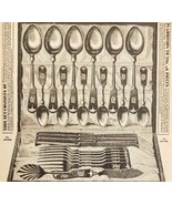 1900 Solid Silverware Set Advertisement Victorian Sears Roebuck 5.25 x 7&quot;  - $386.63 MXN