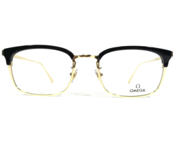 Omega Eyeglasses Frames OM 5010-H 001 Black Gold Square Full Rim 51-20-145 - £111.94 GBP