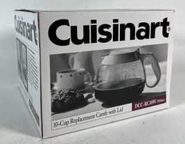 Cuisinart 10 Cup Coffee Maker Replacement Carafe with Lid White DCC-RC10W - $9.89