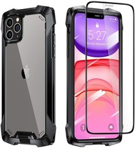 iPhone 11 Pro Case Rugged Military Grade Drop Tested Shockproof(5.8 Inch, Black) - £7.71 GBP