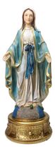 Our Lady of Grace Mother Mary Catholic Figurine with Rosary Drawer Box 9"H - $29.99