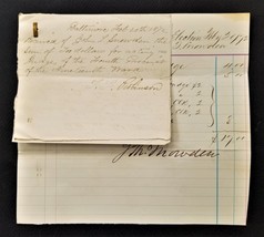 1872 antique SPEC ELECTION baltimore md handwritten 5pc EPHEMERA snowden reid+ - £53.56 GBP