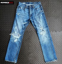 Gap 1969 Pants Men 32x32 Blue Jeans Ringspun Denim Distressed Straight from 2009 - £47.47 GBP