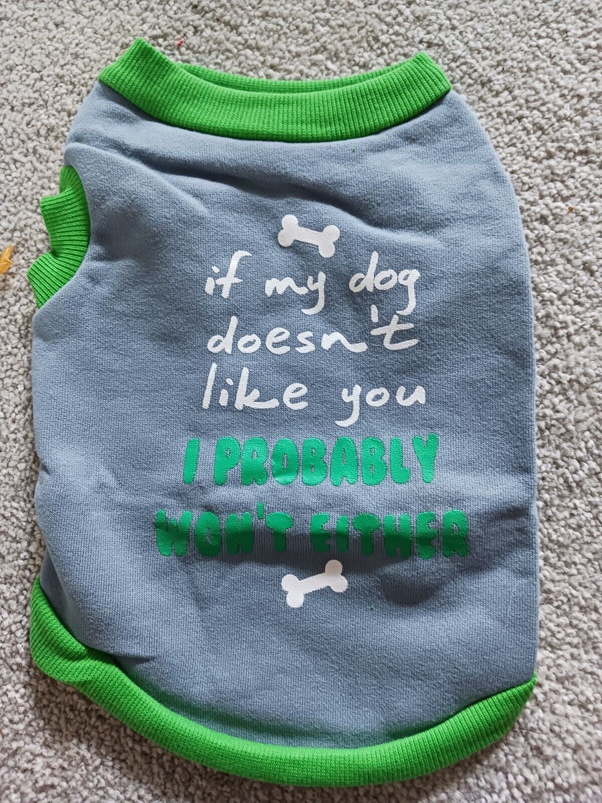 Pet Dog Cat  Fleece Shirt Animal Clothes new  Sz M IF MY DOG DOESNT LIKE... - $4.95