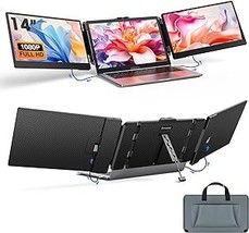 Portable Monitor, 14&quot; Fhd 1080P Laptop Screen Extender, Plug &amp; Play, Built-In Sp - £435.72 GBP
